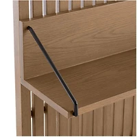 Batten Brown Oak Reversible Storage Wall Shelf