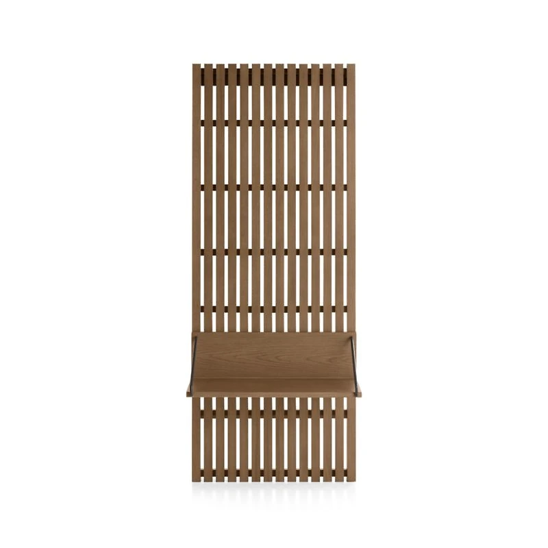 Batten Brown Oak Reversible Storage Wall Shelf
