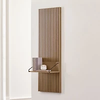 Batten Brown Oak Reversible Storage Wall Shelf