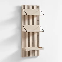 Batten White Oak Panel and Reversible Shelf Set