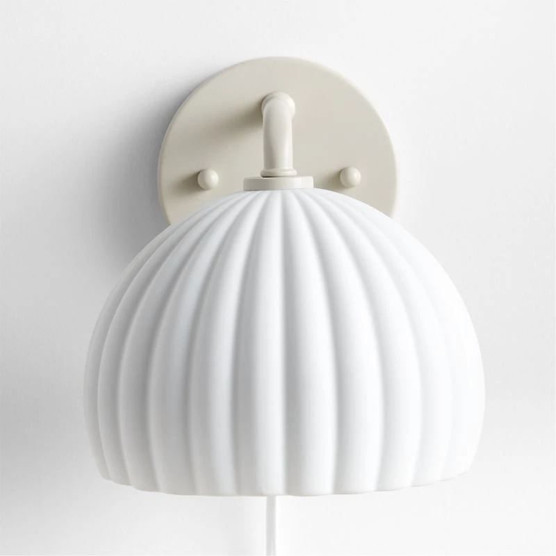 Bea White Ceramic Wall Sconce
