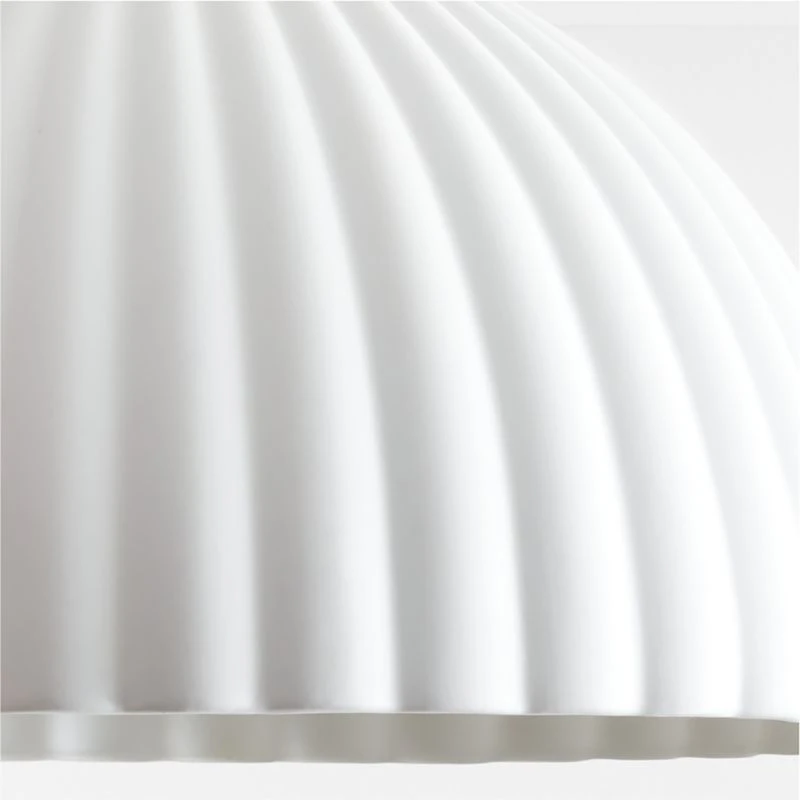 Bea White Scalloped Ceramic 15" Kids Flush Mount Ceiling Light