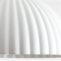 Bea White Scalloped Ceramic 15" Kids Flush Mount Ceiling Light
