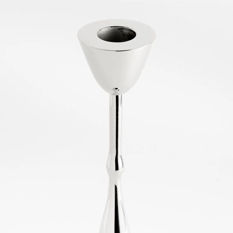 Beaded Medium Polished Chrome Taper Holder 14.5"