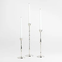 Beaded Medium Polished Chrome Taper Holder 14.5"