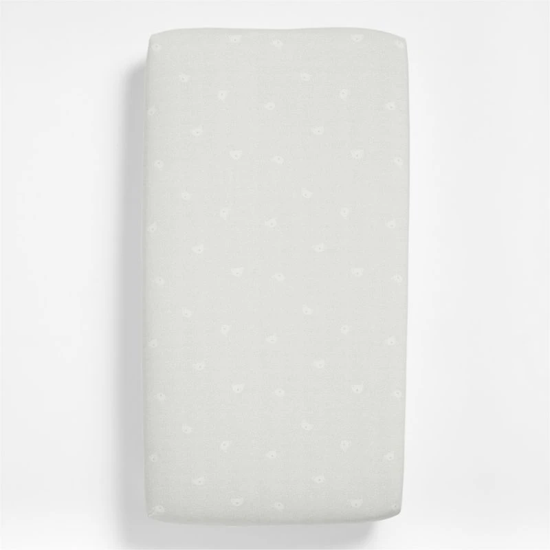 Stay Cool Bear Hug Organic Cotton Baby Crib Fitted Sheet