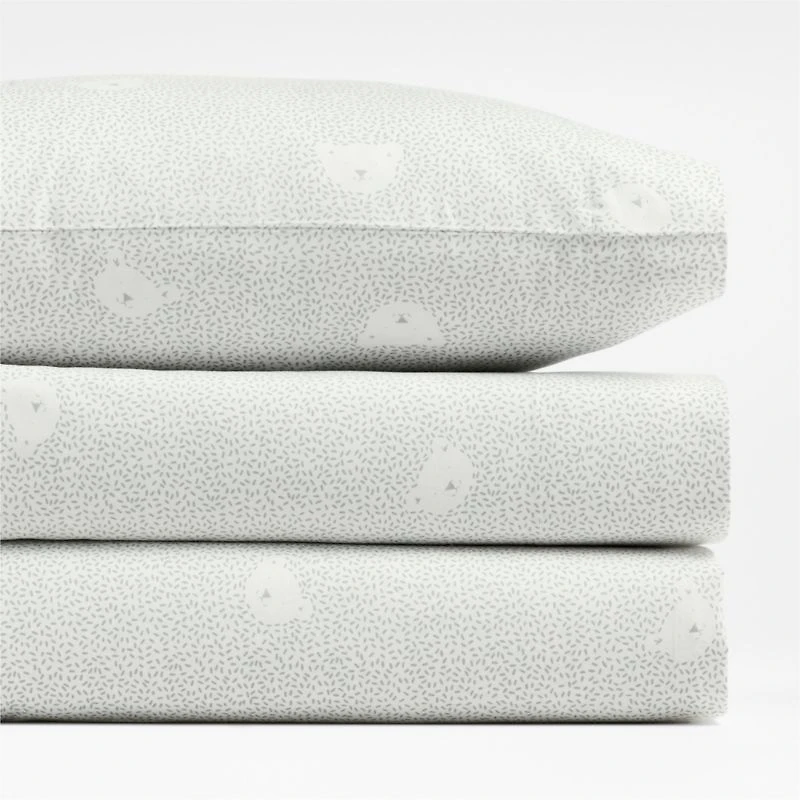 Stay Cool Bear Hug Organic Cotton Toddler Sheet Set