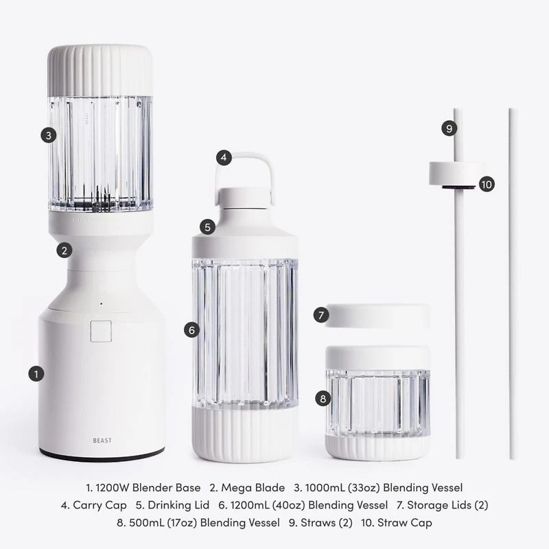 Beast ® Blender Mega 1200 Plus in Cloud White