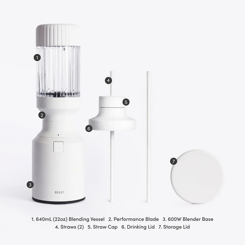 Beast ® Mini Blender in Cloud White