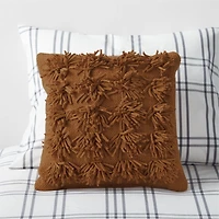 Terracotta Beat Pom Pom Kids Throw Pillow
