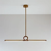 Beau Loop Brass Linear Pendant Light 44.6"