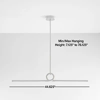 Beau Loop Brass Linear Pendant Light 44.6"