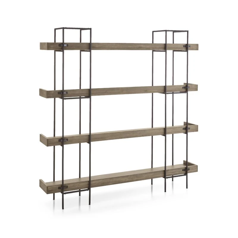 Beckett Grey Wash 4-High Shelf