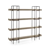 Beckett Grey Wash 4-High Shelf