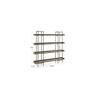 Beckett Grey Wash 4-High Shelf