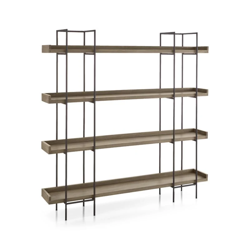 Beckett Grey Wash 4-High Shelf