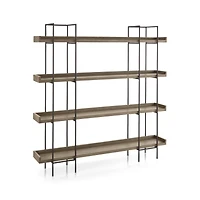 Beckett Grey Wash 4-High Shelf