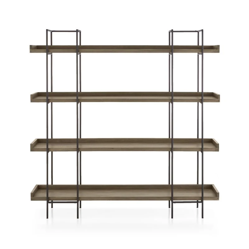 Beckett Grey Wash 4-High Shelf