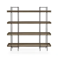 Beckett Grey Wash 4-High Shelf