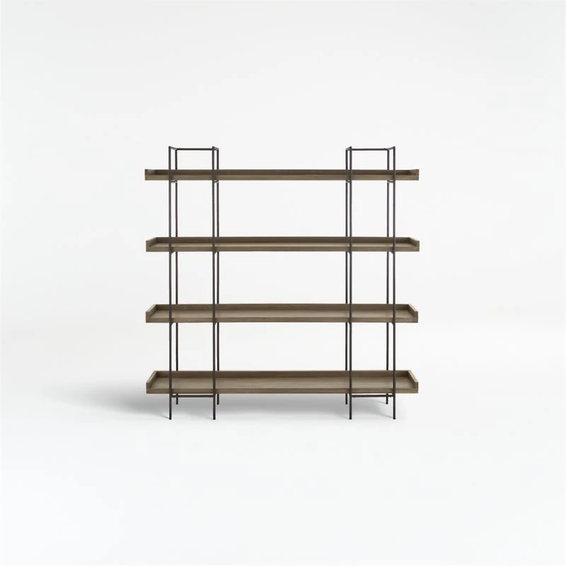 Beckett Grey Wash 4-High Shelf