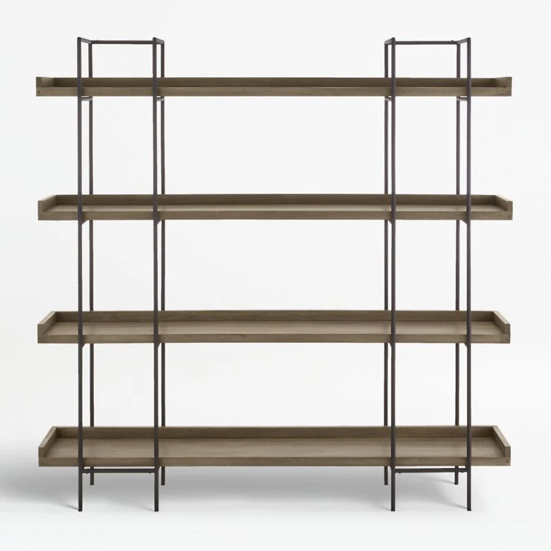 Beckett Grey Wash 4-High Shelf