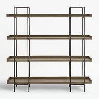 Beckett Grey Wash 4-High Shelf