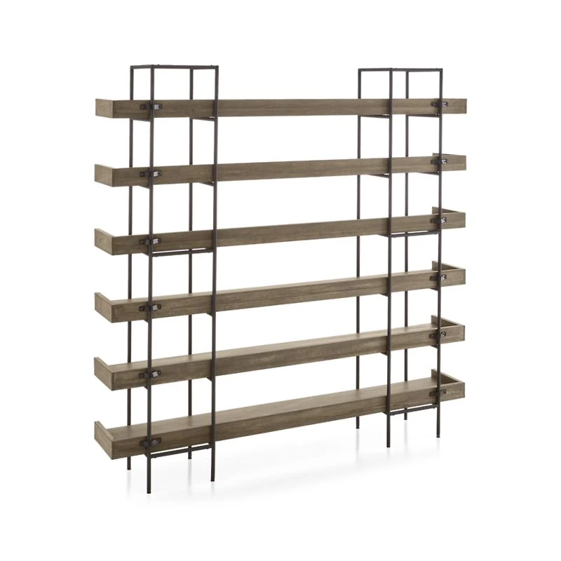 Beckett Grey Wash 6-High Bookshelf