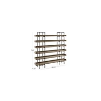 Beckett Grey Wash 6-High Bookshelf