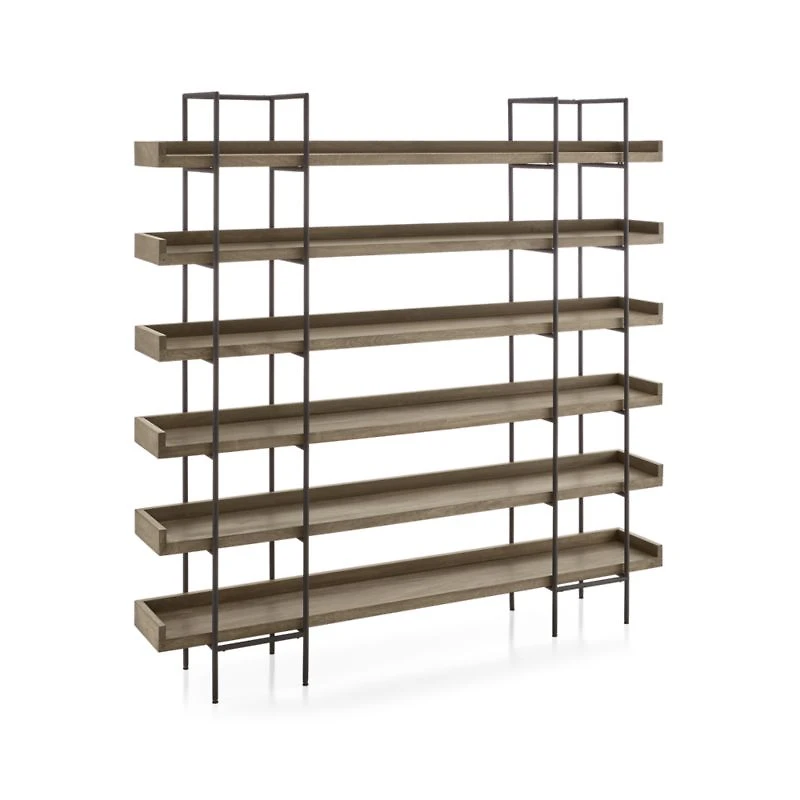 Beckett Grey Wash 6-High Bookshelf
