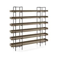 Beckett Grey Wash 6-High Bookshelf