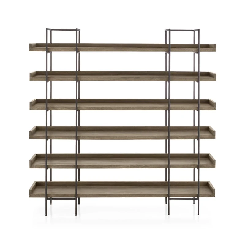 Beckett Grey Wash 6-High Bookshelf