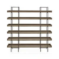 Beckett Grey Wash 6-High Bookshelf