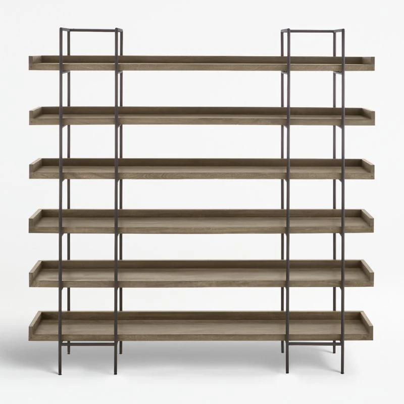 Beckett Grey Wash 6-High Bookshelf