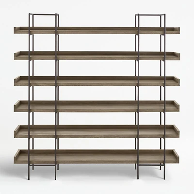 Beckett Grey Wash 6-High Bookshelf