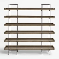 Beckett Grey Wash 6-High Bookshelf