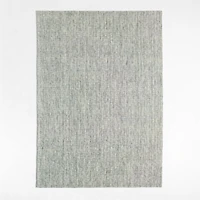Belfast Performance Wool Blend Handwoven Blue Rug Swatch 12"x18"