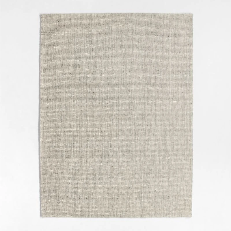 Belfast Performance Wool Blend Handwoven Grey Area Rug 6'x9'