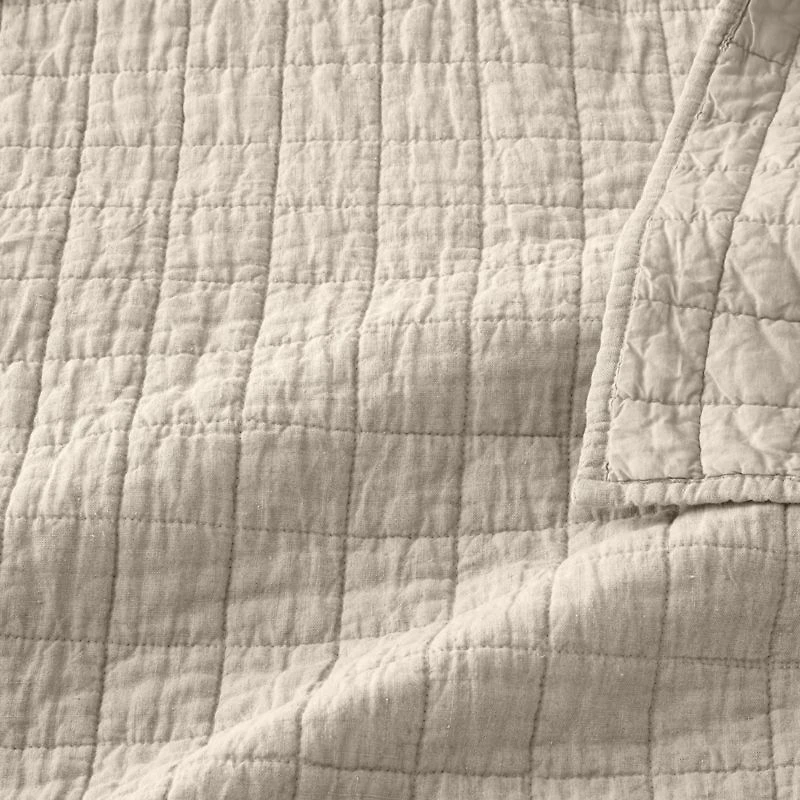 Belgian Flax Linen Natural Full/Queen Quilt