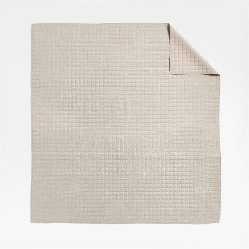 Belgian Flax Linen Natural Full/Queen Quilt