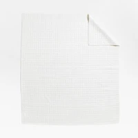 Warm White Belgian Flax Linen Quilt King