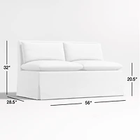 Belmar Midnight Grey Dining Banquette Bench