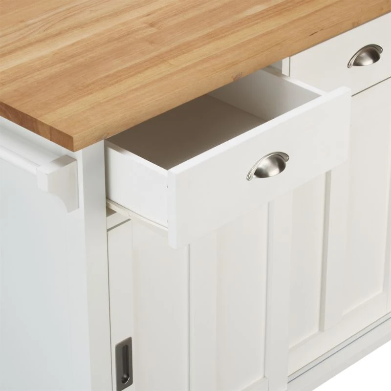 Belmont White Kitchen Island