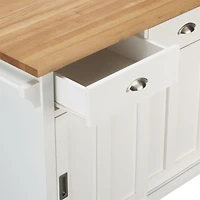 Belmont White Kitchen Island