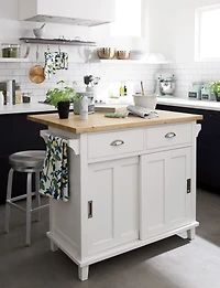 Belmont White Kitchen Island