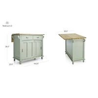 Belmont Mint Kitchen Island