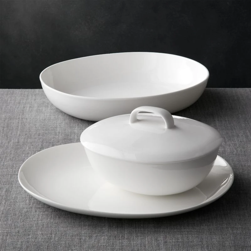 Bennett Oval Serving Bowl with Lid