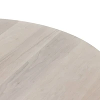Bensen 60" Whitewash Wood Round Dining Table