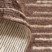 Berlin Wool-Blend Hand-Knotted Brown Area Rug 6'x9'