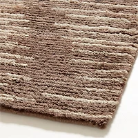 Berlin Wool-Blend Hand-Knotted Brown Area Rug 6'x9'