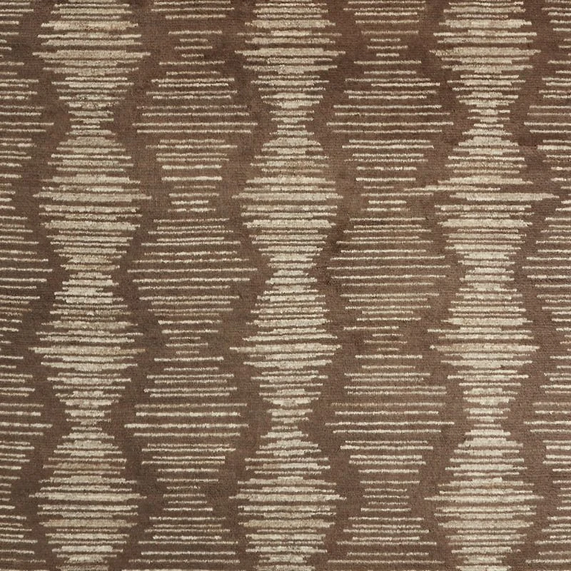 Berlin Wool-Blend Hand-Knotted Brown Area Rug 6'x9'